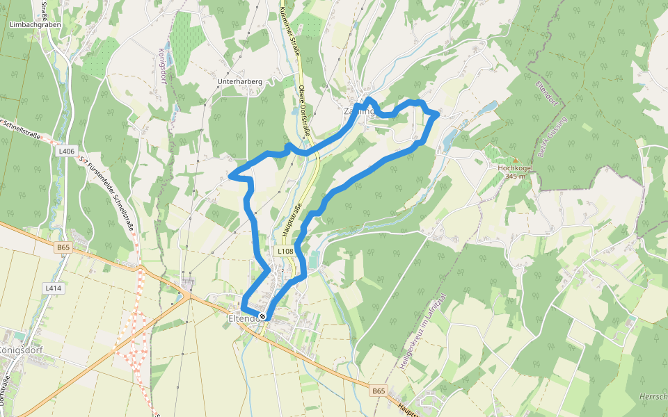 Uhudlerkunstwanderweg Teil 1 walking route map in Eltendorf