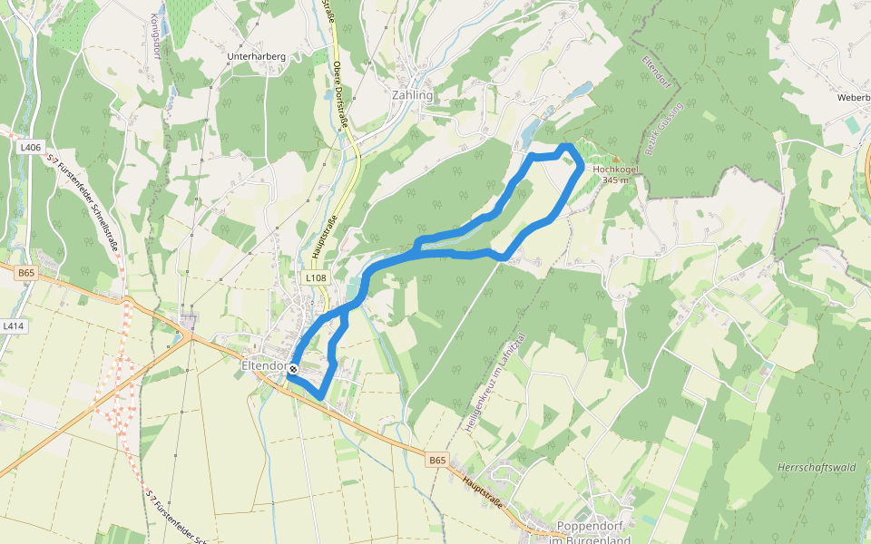 Uhudlerkunstwanderweg Teil 2 walking route map in Eltendorf