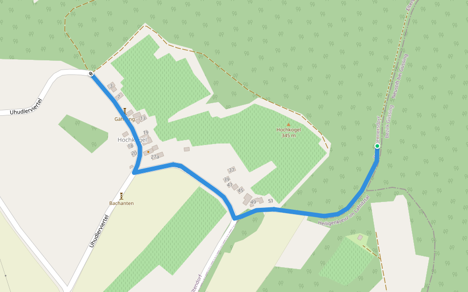 Uhudlerviertel-Rundwanderweg walking route map in Eltendorf