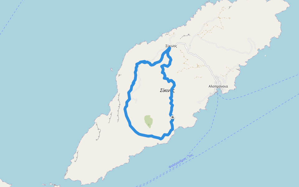 2 - Chorio - Episkopi - St. Panteleimon - St. Dimitrios - Chorio walking route map in Alopronia
