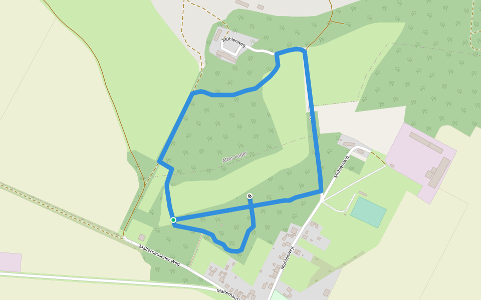 Walderlebnispfad "Fuchs und Hase" walking route map in Niedergörsdorf