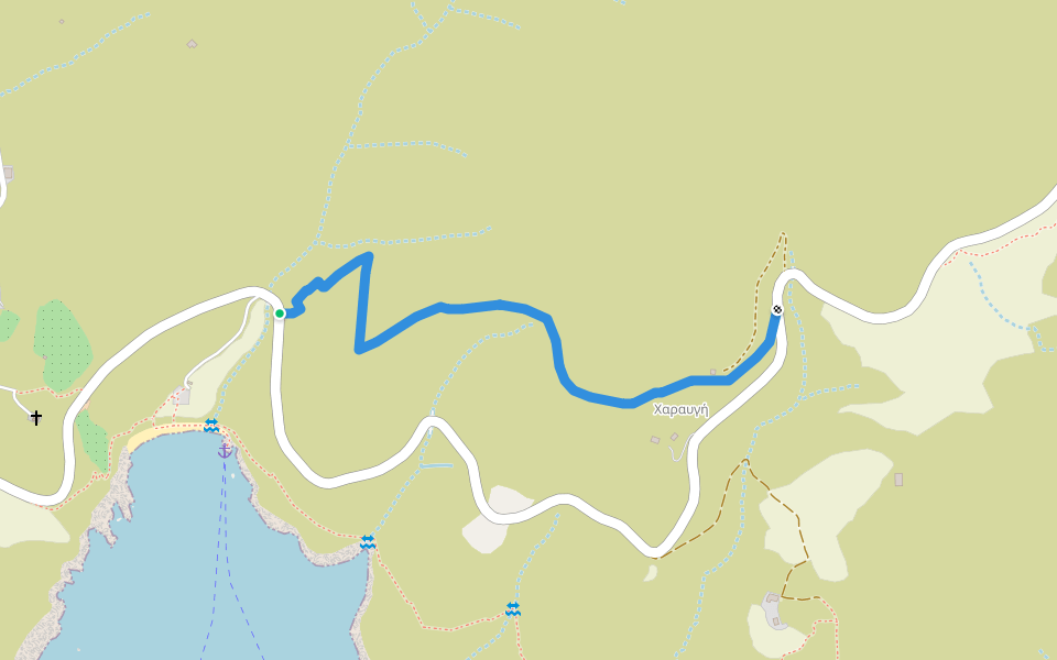 2 - Kedros - Messaria walking route map in Charavgi
