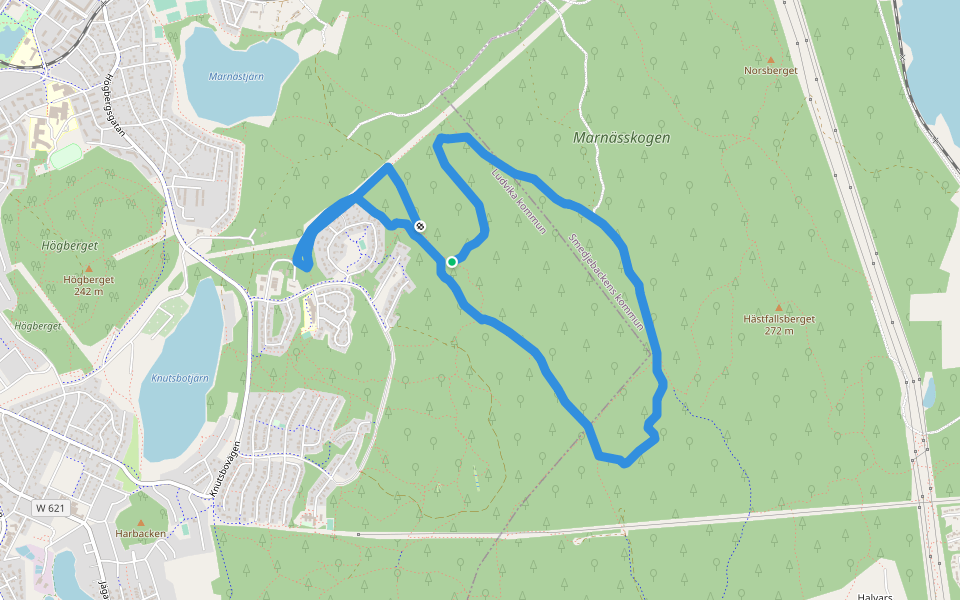 7 km walking route map in Ludvika