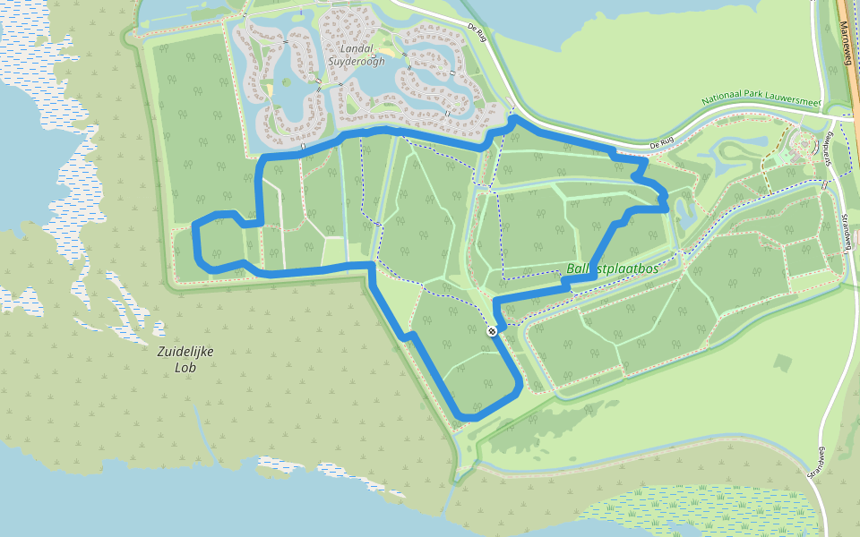 Observatietorenroute walking route map in Lauwersoog