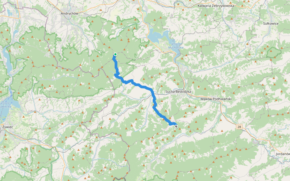 Szlak kapliczek walking route map in Ponikiew