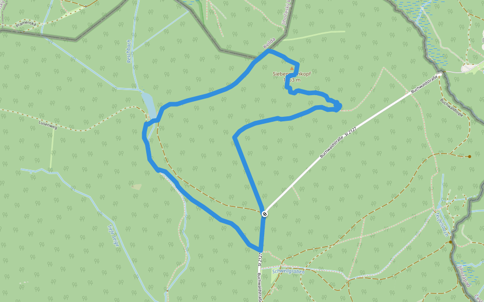 Sperlingskauz walking route map in Mauther Forst