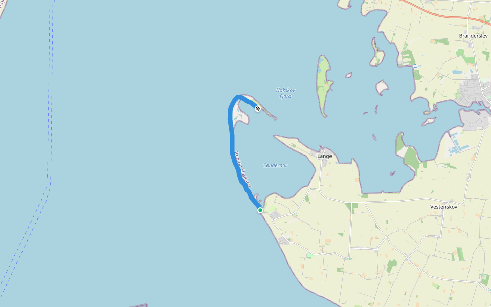 Ud på Albuen walking route map in Nakskov