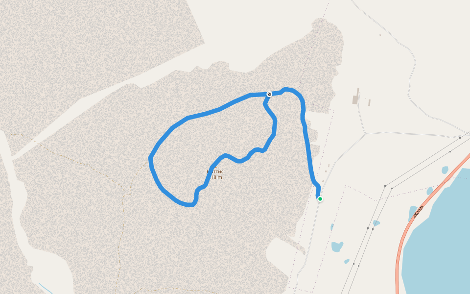 Ниттис walking route map in Monchegorsk
