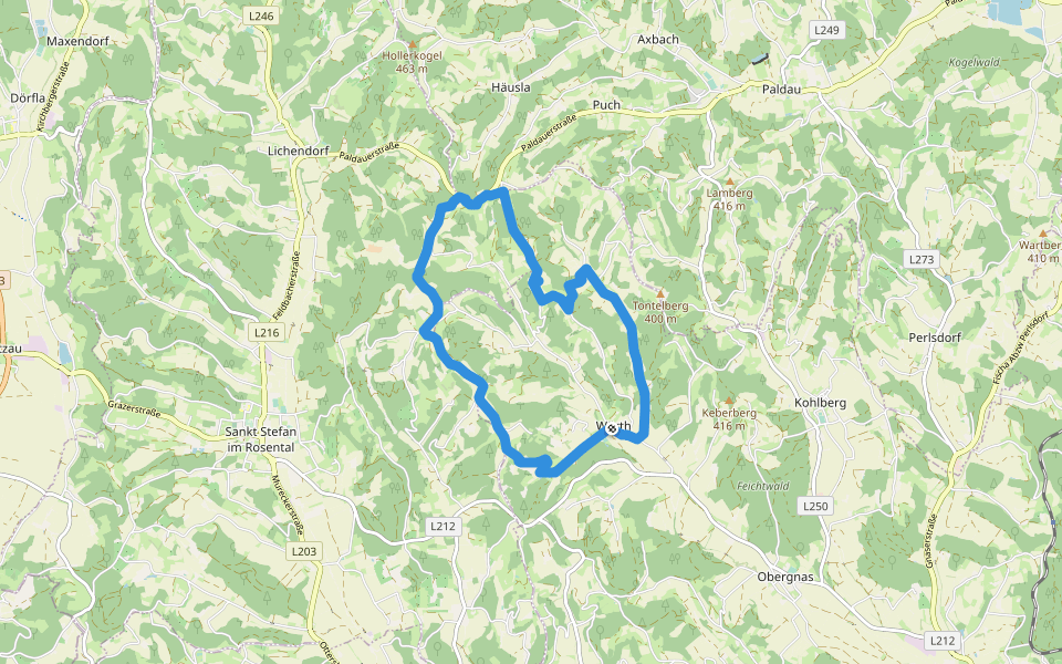 Element Metall walking route map in Wörth