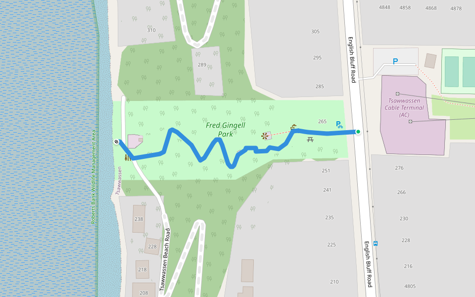 Tsawwassen Beach Nature Trail Walking and Running Delta, British Columbia Pacer