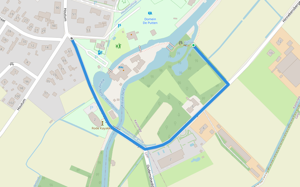 GR 565 Sniederspad - Variant watermolen walking route map in Kasterlee