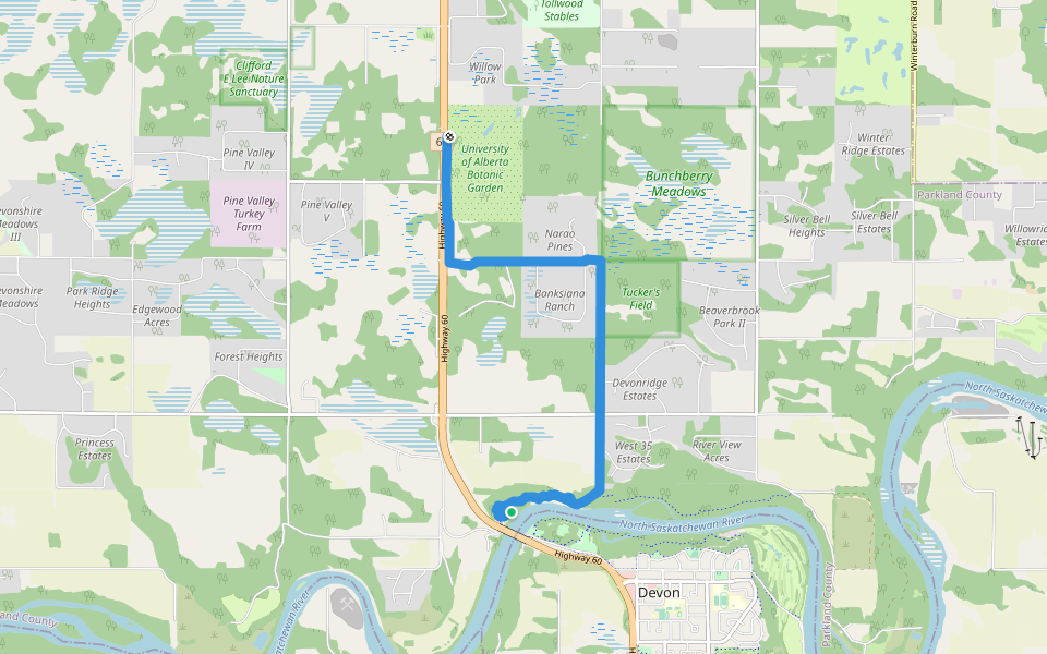 Devonian Trail Hiking Spruce Grove, Alberta Pacer