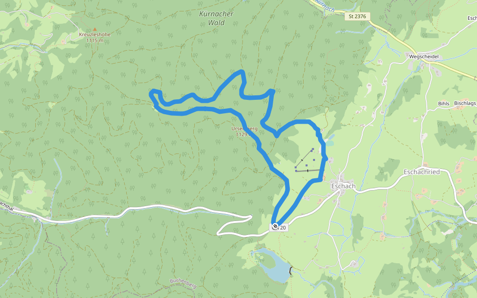 Nordic Walking Vital Route walking route map in Buchenberg