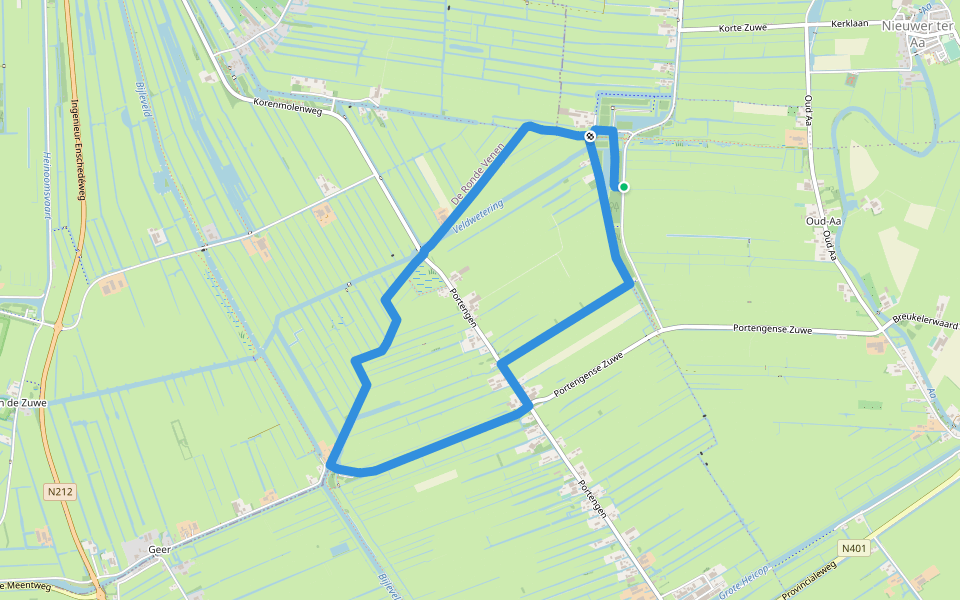 Rondje Portengen walking route map in Kockengen
