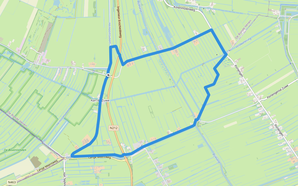 Geerroute walking route map in Wilnis