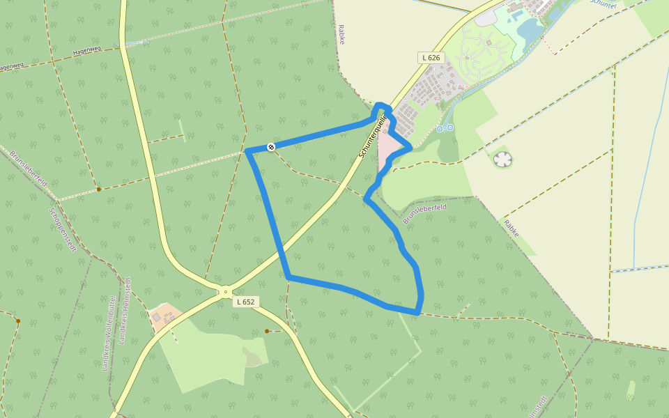 Elm Rundwanderweg 11 walking route map in Brunsleberfeld