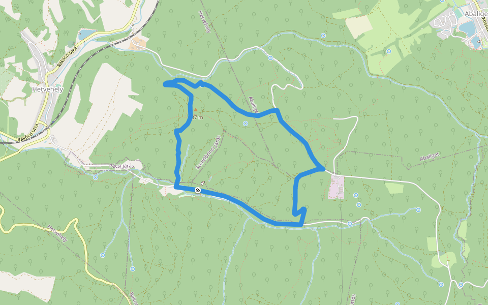 K↺, Sás-völgy walking route map in Hetvehely