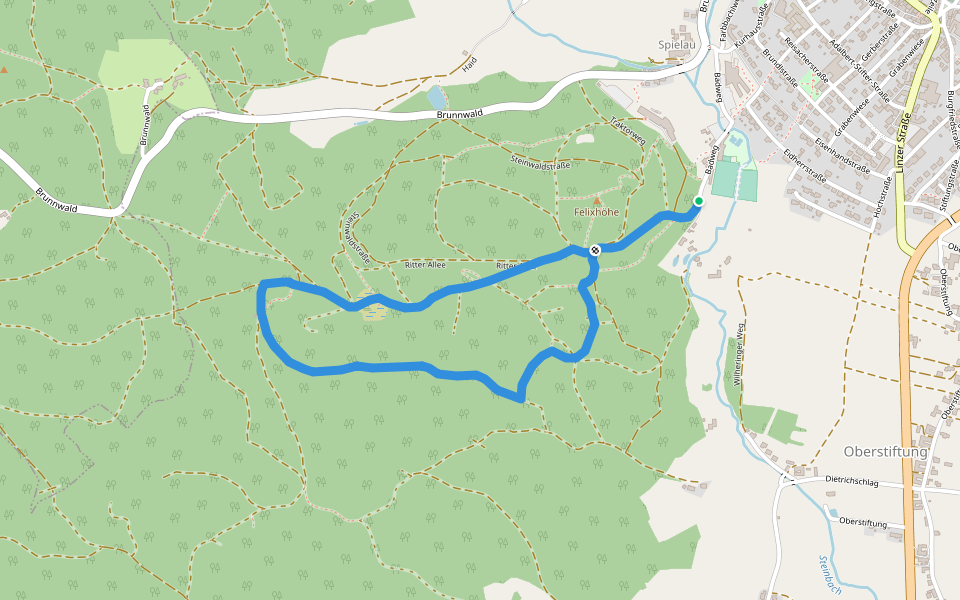 Erlebnisweg Moorwald walking route map in Bad Leonfelden