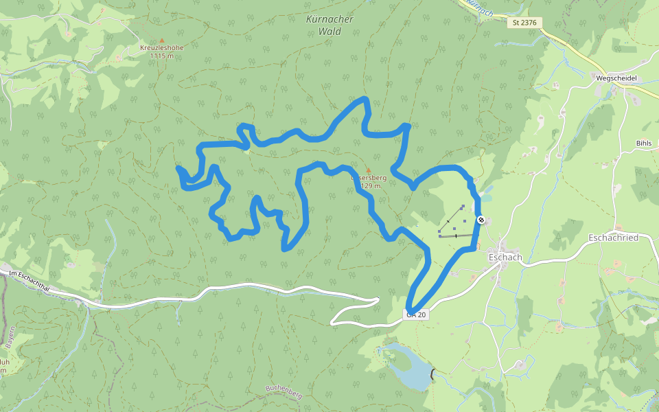 Nordic Walking Fitness Route walking route map in Buchenberg