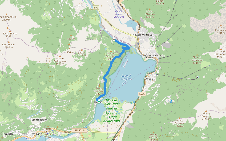Sentiero Life delle Alpi Retiche – Dal cigno alla pernice bianca walking route map in Dascio
