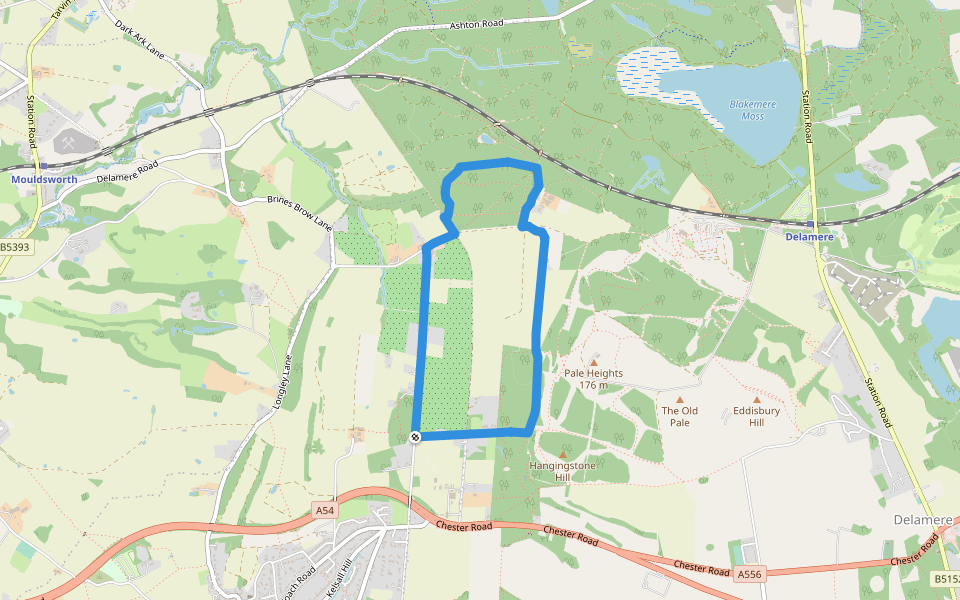 Mount Pleasant Circular Walk walking route map in Kelsall