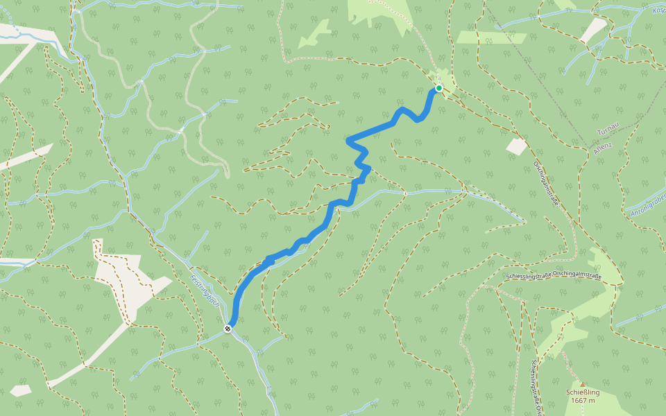 Wanderweg 22 walking route map in Dörflach