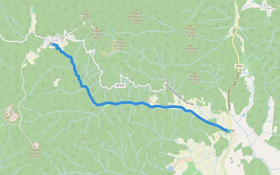 Percorso 3 walking route map in Ampio