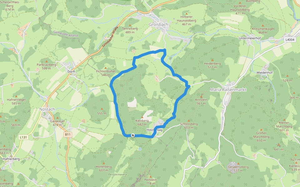 Allander Wanderweg 6 walking route map in Altenmarkt an der Triesting