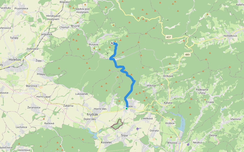 [Ž] Lukov - Pardus walking route map in Lukov