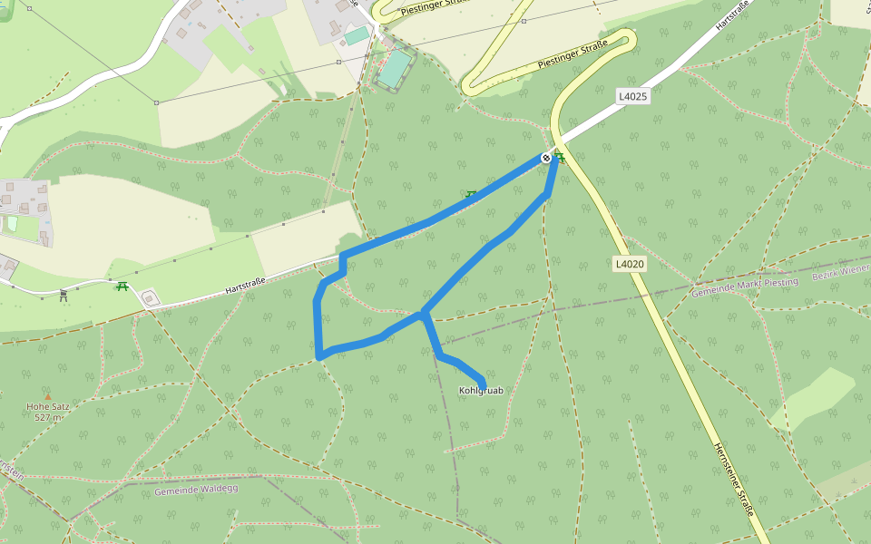 Pecherlehrpfad walking route map in Hernstein