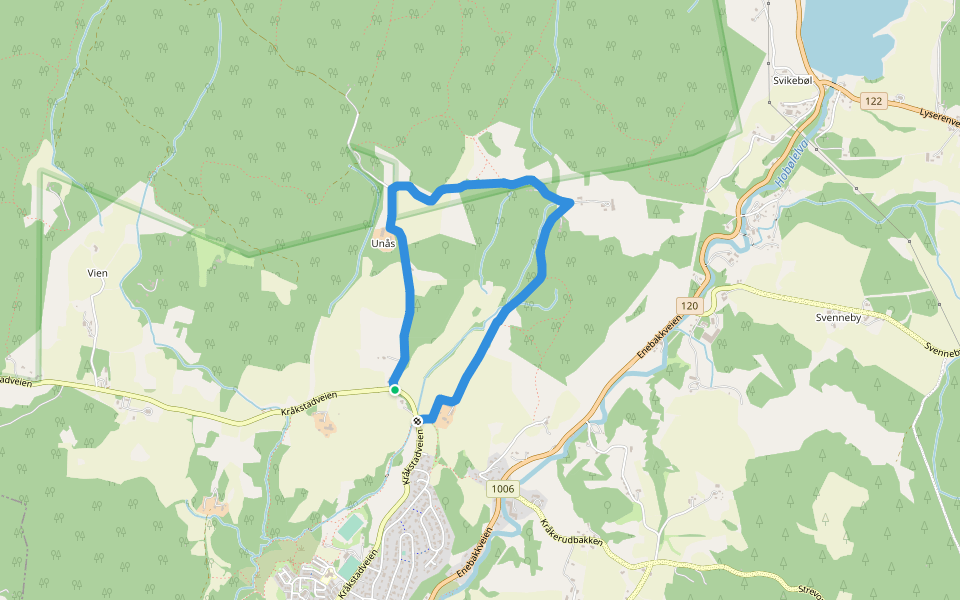Tomter folkesti walking route map in Tomter