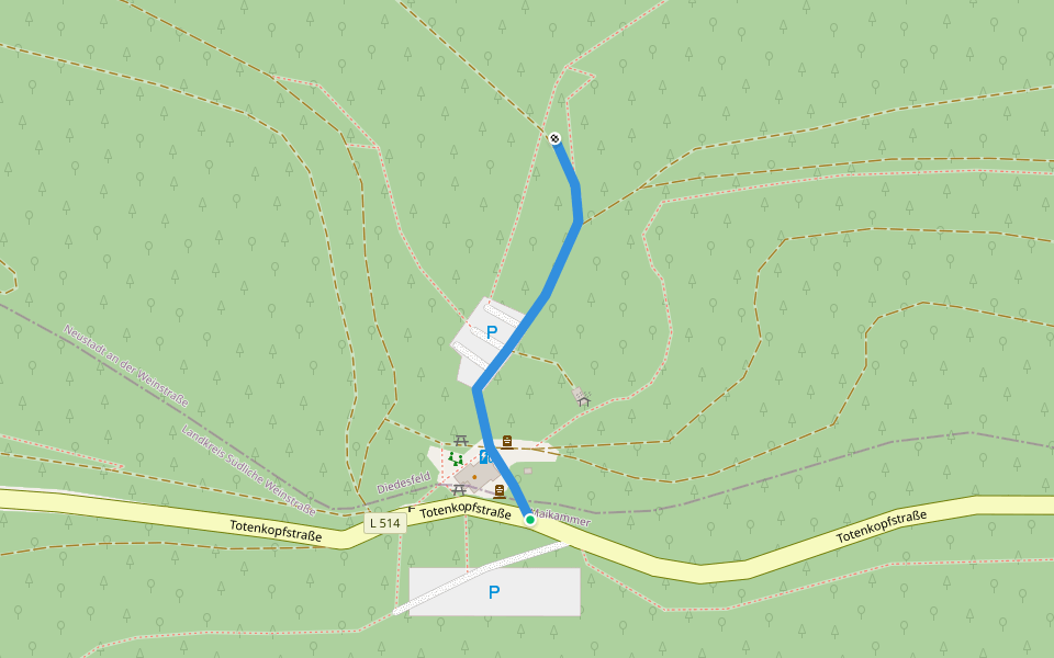 Rundwanderweg 3 Totenkopf walking route map in Maikammer