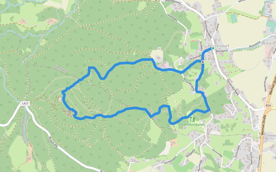 Penzendorf Wanderweg 4 walking route map in Penzendorf