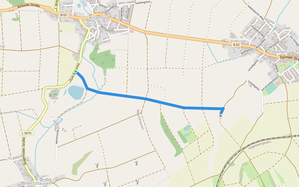 Alsfeld A1 walking route map in Alsfeld