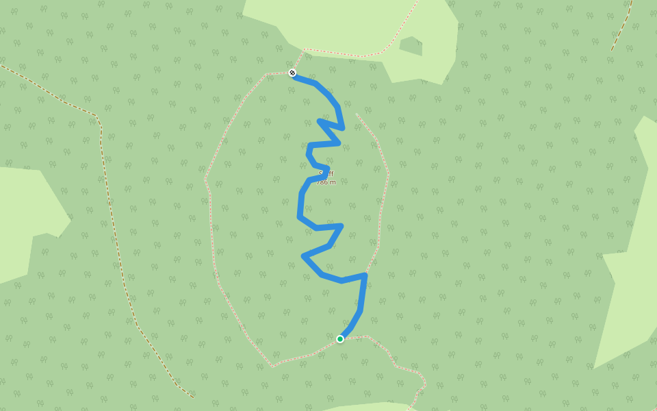 Über den Staff (St. Veit a.d. Gölsen) walking route map in Außer-Wiesenbach