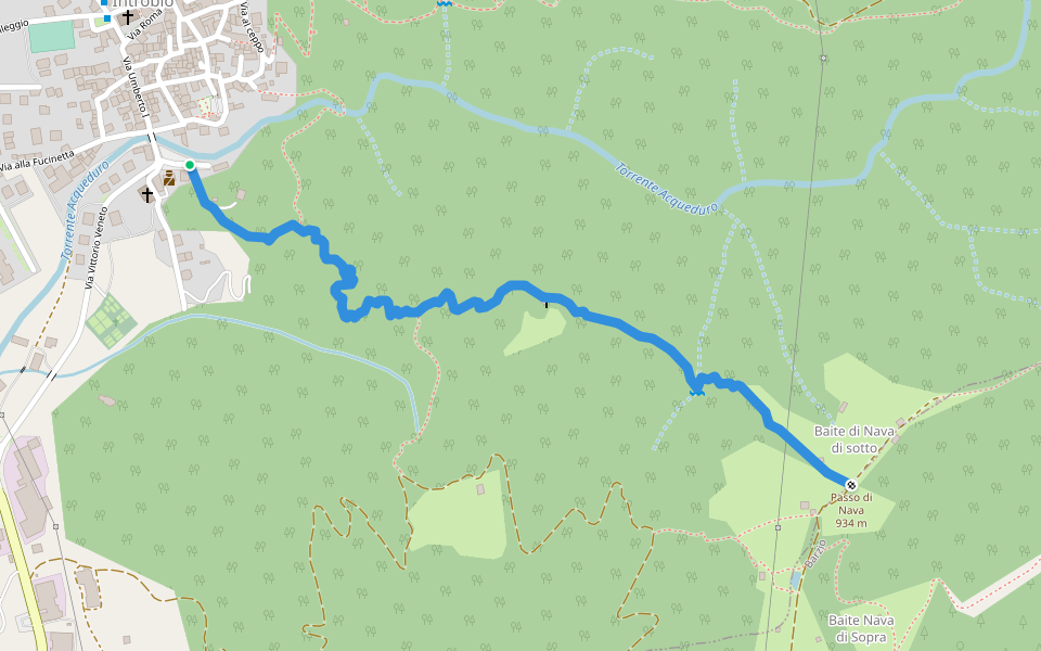 Sentiero 14: Introbio - Passo di Nava walking route map in Introbio