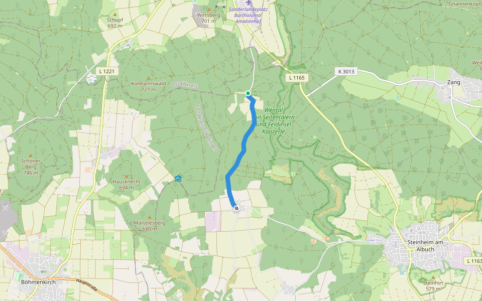 Wanderblume Nr.5 "Heideblütenweg" walking route map in Steinheim am Albuch