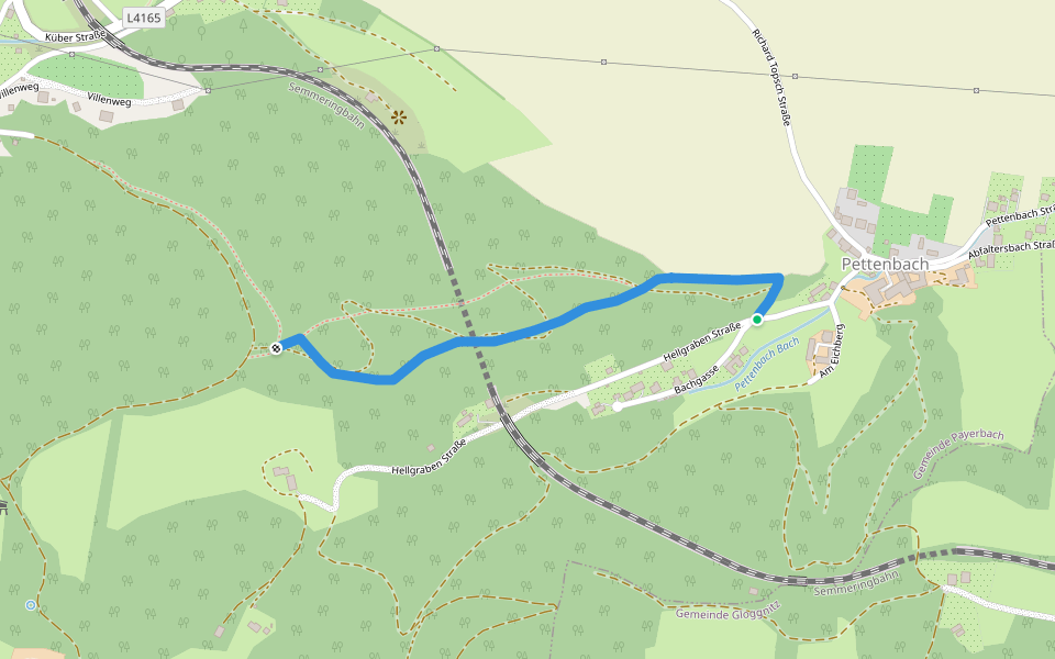 Pettenbach - Hellgraben - Josef Wegerer Weg walking route map in Pettenbach