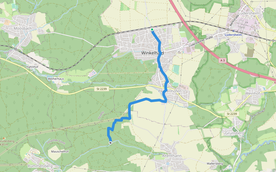 Altenthann-Winkelhaid walking route map in Winkelhaid
