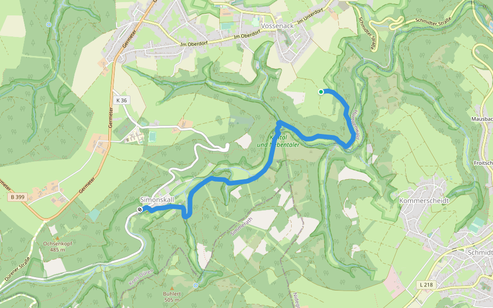 Rundweg 3 Simonskall walking route map in Hürtgenwald
