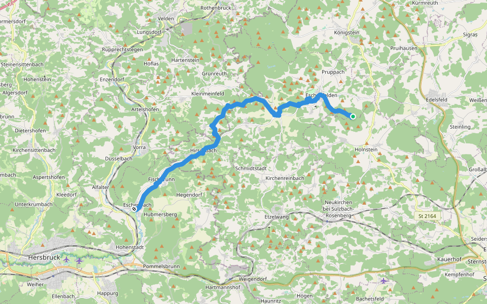 Eschenbach - Zantberg walking route map in Neukirchen bei Sulzbach-Rosenberg