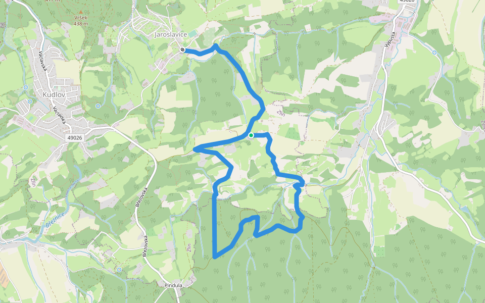 [Z] Pasekářská stezka walking route map in Zlín