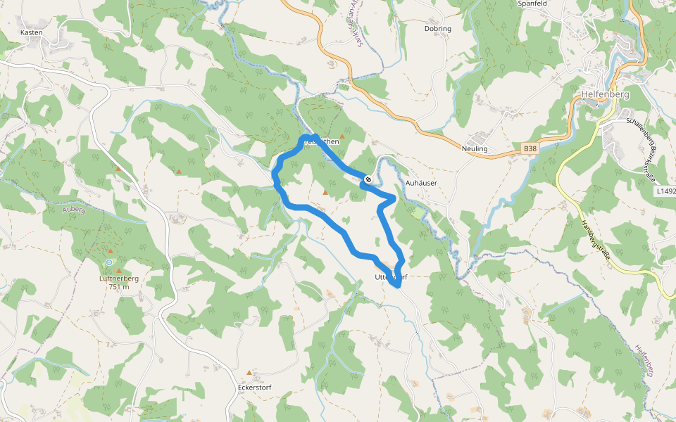 Waldwanderweg walking route map in Pressleithen