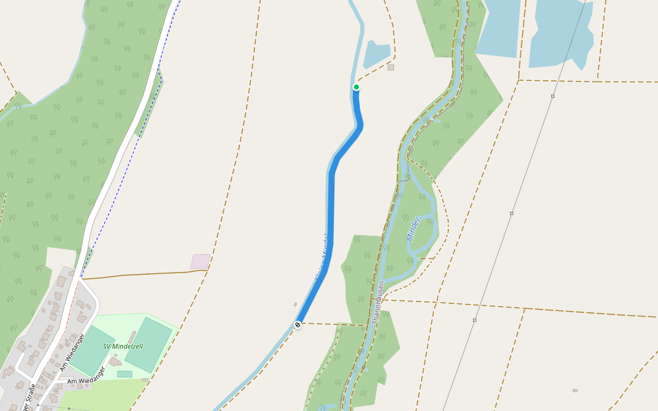Rundkurs 2, Nordic Walking walking route map in Ursberg