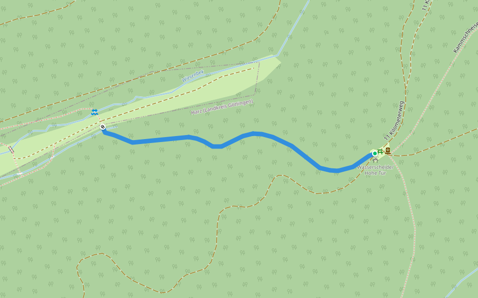 Harzklub-Weg 29A walking route map in Bad Lauterberg