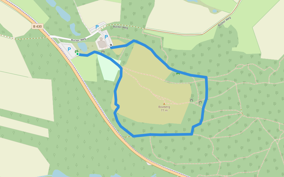Nordic Walking walking route map in Aukrug