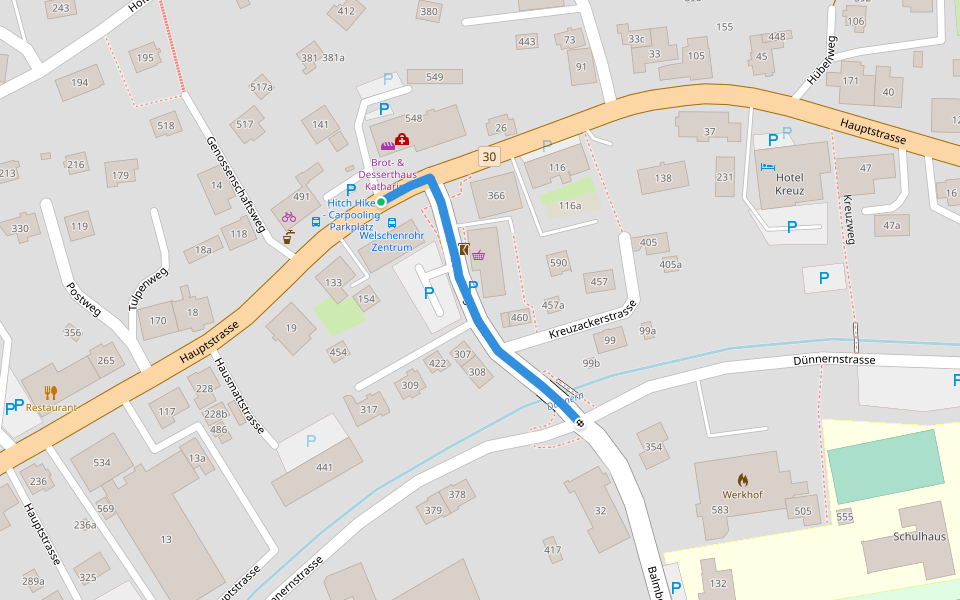 Post - fixme walking route map in Welschenrohr-Gänsbrunnen