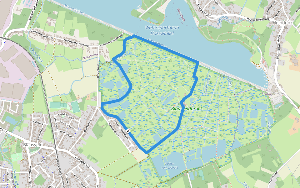 Watersportpad walking route map in Willebroek