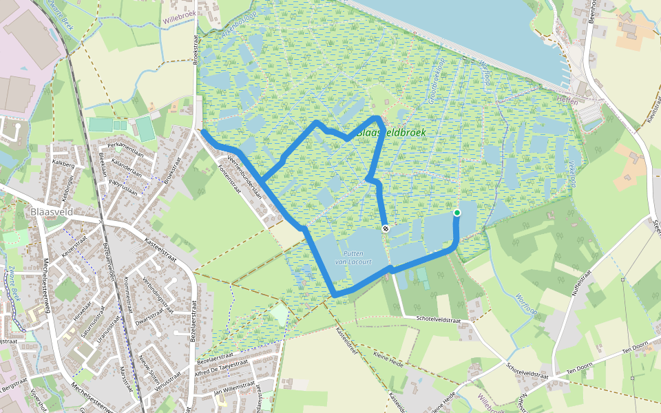 Vekielpad walking route map in Willebroek