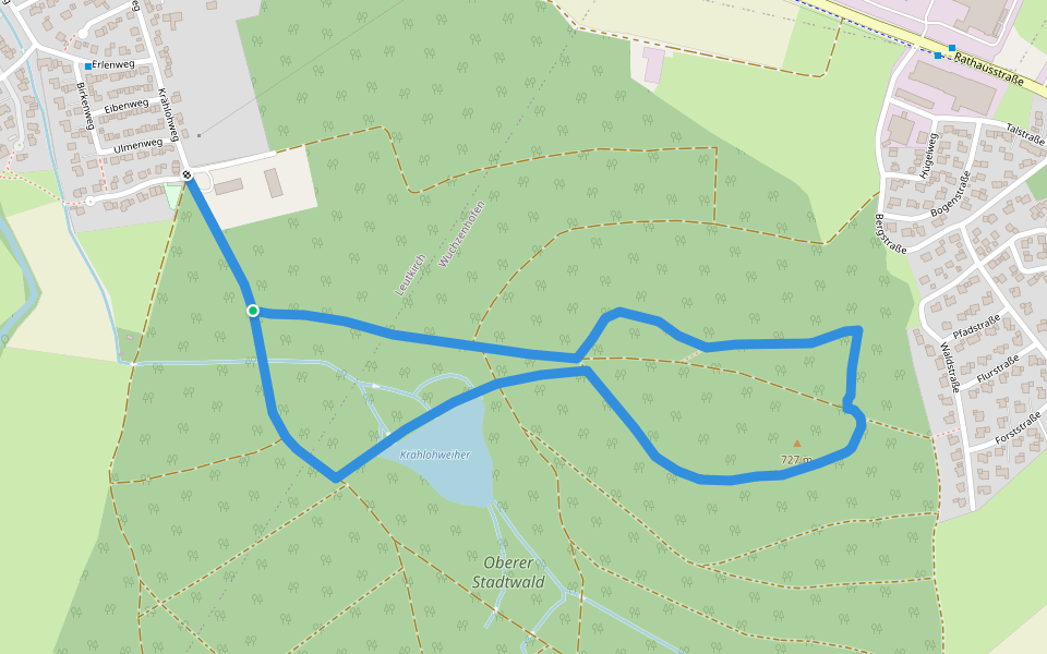 Trimm-Dich-Pfad walking route map in Leutkirch im Allgäu